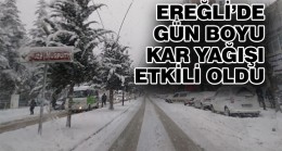 Ereğli’de Son Zamanların En Güzel Kar Yağışı Etkili Oluyor