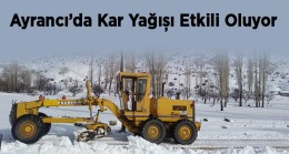 Ayrancı’da Kar Yağışı Nedeni ile Kapanan Yollar Trafiğe Açıldı