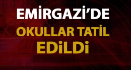 Emirgazi İlçesinde Okullar Kar Yağışı Nedeni İle Tatil Edildi