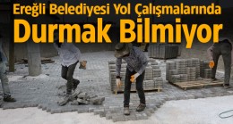 Ereğli Belediyesi, Hortu Mahallesinde Kilitli Taş Çalışmalarına Başladı