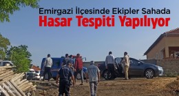 Emirgazi’de Ekipler Hasar Tespit Çalışmaları İçin Sahada