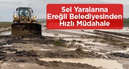 Ereğli Belediyesi Ekipleri Sel Hasarlarını Gideriyor