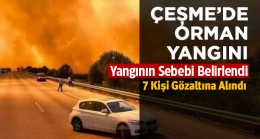 İzmir Çeşme’de Korkutan Orman Yangını. Yangının Çıkış Sebebi Belirlendi