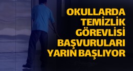 Milli Eğitim Müdürlüğü Temizlik Personeli Alımları İçin Başvurular Yarın Başlıyor