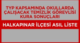 Halkapınar İlçesi Temizlik Görevlisi Kura Çekim Sonuçları