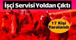 Kuzukuyusu’ndan Belkaya’ya İşçi Taşıyan Minibüs Yoldan Çıktı: 17 Kişi Yaralandı