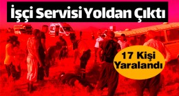 Kuzukuyusu’ndan Belkaya’ya İşçi Taşıyan Minibüs Yoldan Çıktı: 17 Kişi Yaralandı