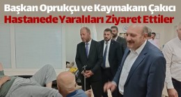 Kaymakam ve Belediye Başkanı, İşçi Servisi Kazasında Yaralananları Ziyaret Ettiler