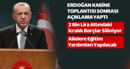 Cumhurbaşkanı Erdoğan, Kabine Toplantısı Sonrası Müjde Verdi