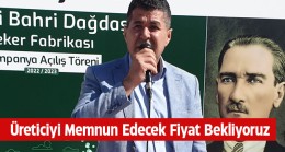 Üzer: “Fabrika Kapasitesi Artırılmalı, Pancar Fiyatları En Az 1.500 TL Olmalı”