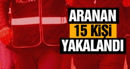 Ereğli’de Çeşitli Suçlardan Aranması Bulunan 15 Kişi Yakalanarak Gözaltına Alındı