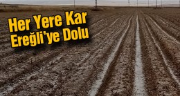 Ereğli Kar Beklerken Dolu Yağdı.