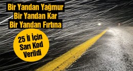 Kar, Yağmur, Fırtına. 25 İl İçin Sarı Kodlu Uyarı Yapıldı. Yurt Geneli Hava Durumu Haberimizde