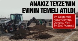 Hüseyin Oprukçu’nun Söz Verdiği Ev İçin Temel Atıldı