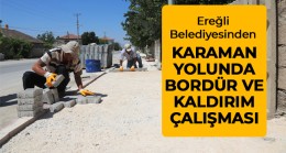 Ereğli Belediyesi Yol Ve Kaldırım Çalışmalarına Devam Ediyor