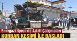 Emirgazi İlçesinde Sıcak Asfalt Çalışmaları Başladı