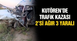 Kutören’de Trafik Kazası: 2’si Ağır 3 Yaralı