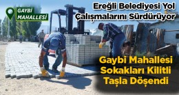 Ereğli Belediyesi Kilitli Parke Taşı Yol Çalışmasına Devam Ediyor