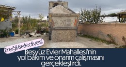 Ereğli Belediyesi Beşyüz Evler Mahallesi’nde Yol Bakım ve Onarım Çalışması Gerçekleştirdi