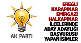 Ereğli, Karapınar, Emirgazi ve Halkapınar İlçelerinde AK Parti’den Aday Adayı Olan İsimler