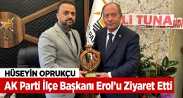 Başkan Oprukçu’dan AK Parti İlçe Başkanı İbrahim Erol’a Hayırlı Olsun Ziyareti