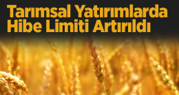 Tarımsal Yatırımlarda Hibe Limitleri Artırıldı