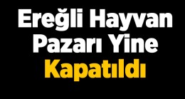 Ereğli Hayvan Pazarı Yine Kapatıldı