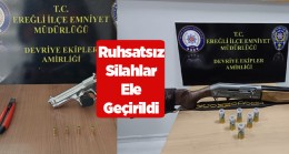 Emniyet Ekiplerinin Uygulamalarında Ruhsatsız Silahlar Ele Geçirildi