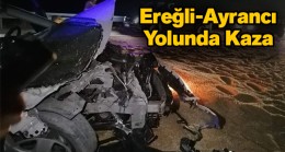 Buğday Yüklü Römorka Arkadan Çarpan Araçta Bulunan 3 Kişi Yaralandı