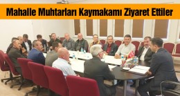 Muhtarlardan Kaymakam Oğuz Cem Murat’a Ziyaret