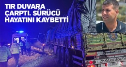 Sürücüsünün Direksiyon Hakimiyetini Kaybettiği Tır Duvara Çarptı