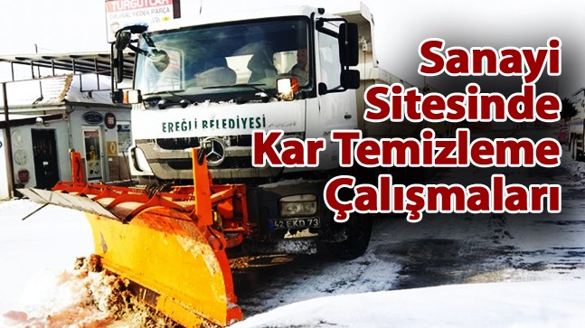 Yeni Sanayi Sitesinde Kar Temizleme Çalışmaları