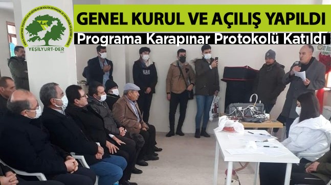 Yeşilyurtlular Eğitim, Bilim, Kültür Dayanışma ve Karacadağ’ı Geliştirme Derneği Açıldı