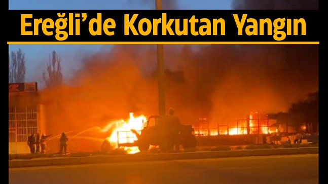 Ereğli’de Akşam Saatlerinde Korkutan Yangın. Büyük Çapta Maddi Hasar Var