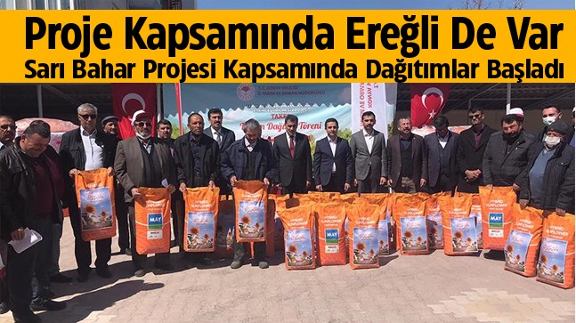 Sarı Bahar Projesi Karapınar’da Düzenlenen Dağıtım Töreniyle Başladı