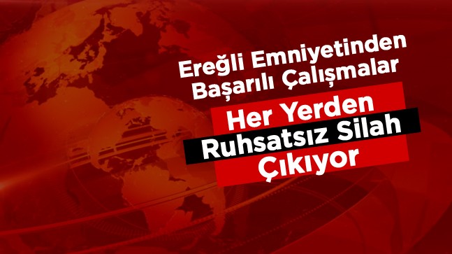 Ereğli’de Yapılan Denetimlerde 9 Şahıs Üzerinden 11 Ruhsatsız Silah Ele Geçirildi