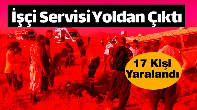 Kuzukuyusu’ndan Belkaya’ya İşçi Taşıyan Minibüs Yoldan Çıktı: 17 Kişi Yaralandı