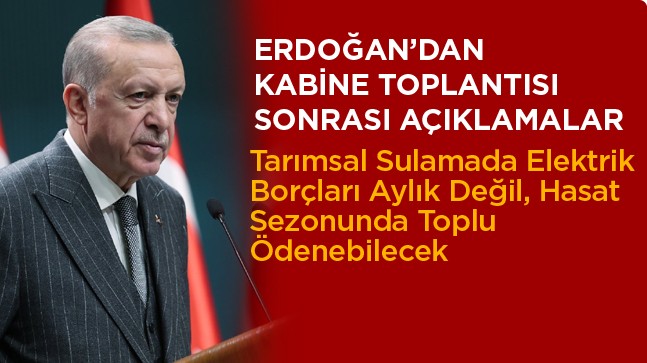 Erdoğan’dan Çiftçilerin Elini Rahatlatacak Düzenleme Kararı Açıklaması