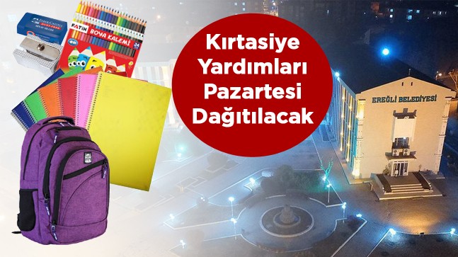 Ereğli Belediyesinin Kırtasiye Desteği Pazartesi Dağıtılacak