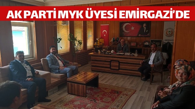 AK Parti MYK Üyesi Emre Çalışkan, Emirgazi Belediyesini Ziyaret Etti