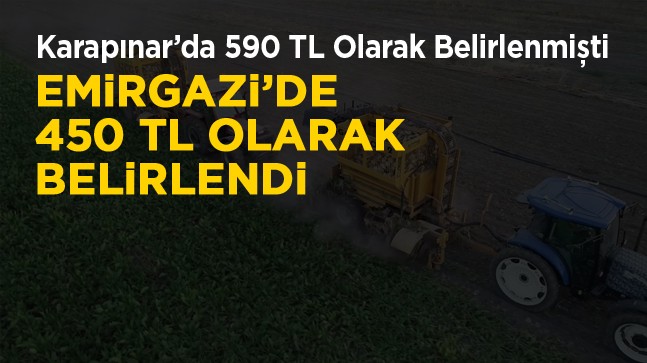 Emirgazi Ziraat Odası, Pancar Hasat Fiyatlarını Belirledi.