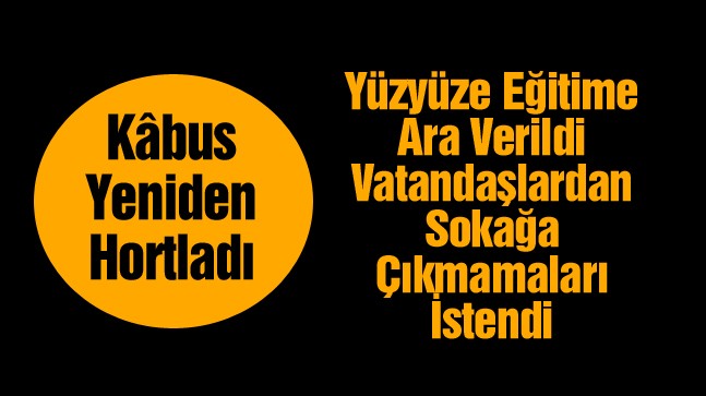 Korona Virüs Yeniden Ortaya Çıktı Yüzyüze Eğitime Ara Verildi