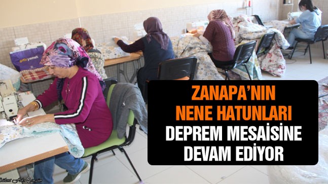Halkapınarlı Kadınlar Şimdi De Deprem Bölgesine Uyku Tulumu Dikiyor