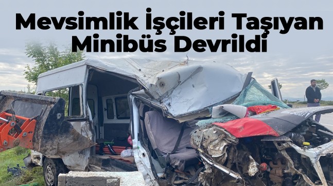 Ereğli’de İşçi Taşıyan Minibüs Şarampole Uçtu: 1 Ölü 8 Yaralı