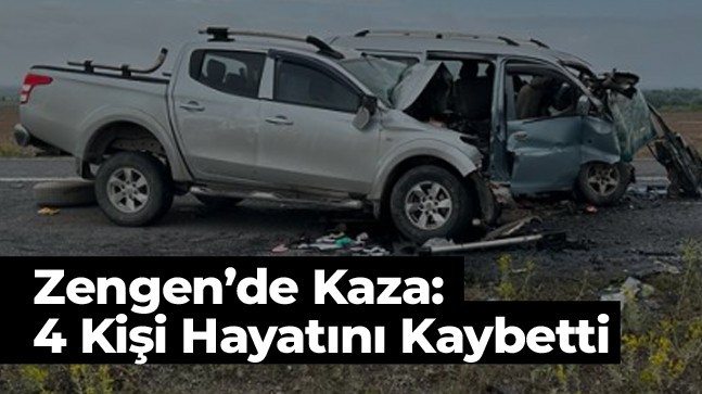 Zengen’de 2 Araç Çarpıştı. 4 Kişi Hayatını Kaybetti