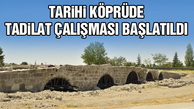Tarihi Hortu Köprüsünde Tadilat Çalışması Başlatıldı