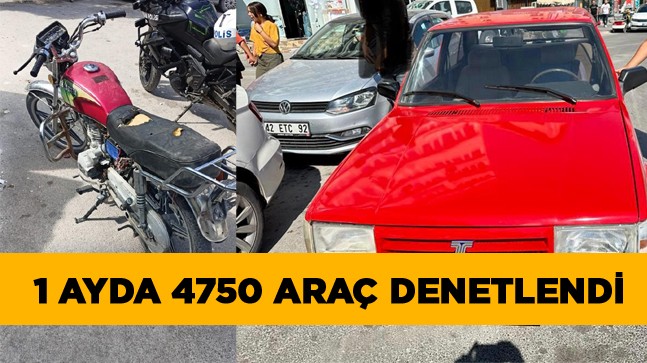 Ağustos Ayında Yapılan 4750 Araç Denetiminde 306 Araç Trafikten Men Edildi