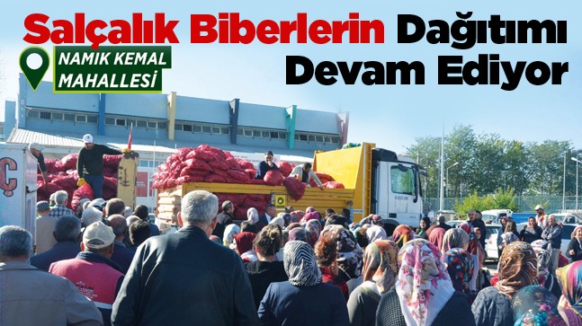 Ereğli Belediyesi Namık Kemal Mahallesinde Biber Dağıtımını Gerçekleştirdi