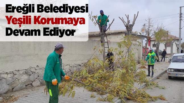 Ereğli Belediyesi Yeşili Korumaya Devam Ediyor