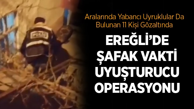 Ereğli’de Şafak Vakti 7 Adrese Uyuşturucu Operasyonu